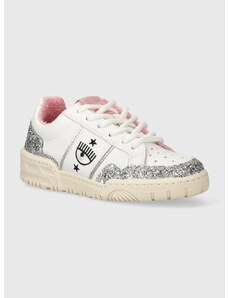Δερμάτινα αθλητικά παπούτσια Chiara Ferragni Sneakers χρώμα: άσπρο, CF3303_262
