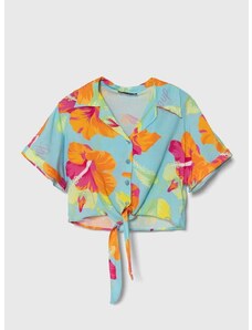 Παιδικό πουκάμισο Pinko Up χρώμα: τιρκουάζ