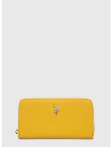 Πορτοφόλι U.S. Polo Assn. χρώμα: κίτρινο