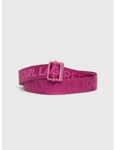 Ζώνη Karl Lagerfeld Jeans χρώμα: ροζ