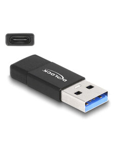 DELOCK αντάπτορας USB 3.2 Gen 2 σε USB Type-C 60001, 10Gbps, μαύρος