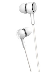 USAMS earphones με μικρόφωνο EP-12, 10mm, 3.5mm, 1.2m, λευκά