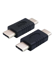 POWERTECH αντάπτορας USB-C αρσενικό σε USB-C αρσενικό PTH-061, μαύρο