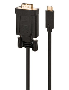POWERTECH καλώδιο USB Type-C σε VGA CAB-UC049, Full HD, 2m, μαύρο