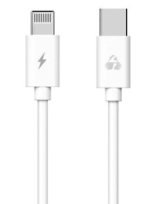 POWERTECH Καλώδιο USB Type-C σε Lightning PTR-0092, 20W 3A, 1m, λευκό