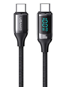 USAMS καλώδιο USB Type-C US-SJ546, 100W/5A, 1.2m, μαύρο