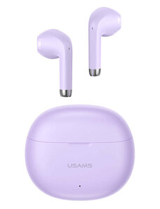 USAMS earphones με θήκη φόρτισης US-YO17, True Wireless, Φ13mm, μωβ