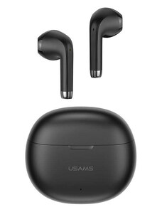 USAMS earphones με θήκη φόρτισης US-YO17, True Wireless, Φ13mm, μαύρα