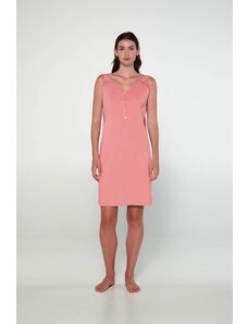 Vamp γυναικείο νυχτικό αμάνικο pink glow cotton regular fit 20230