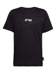 Nike Sportswear Μπλουζάκι 'BIG SWOOSH' ασημόγκριζο / μαύρο / λευκό