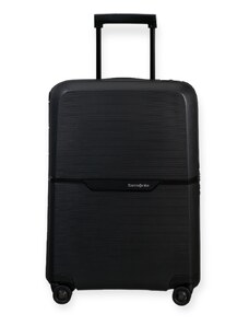 Samsonite Magnum Eco Spinner Βαλίτσα Καμπίνας με ύψος 55cm σε Μαύρο χρώμα