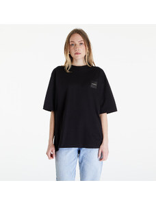 Γυναικεία μπλουζάκια Calvin Klein Jeans Warp Logo Boyfriend Short Sleeve Tee Black
