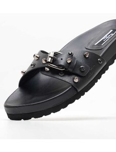 Γυναικεία Flats Oban.Studs Μαύρο Δέρμα Pepe Jeans