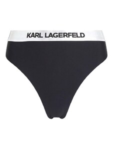 KARL LAGERFELD Bikini Bottom Logo High Waist Bottoms 240W2217 999 black