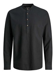 JACK & JONES Πουκαμισο Jjesummer Tunic Linen Blend Shirt Ls 12248410 C-N10 black