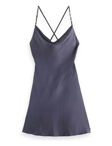 MAISON SCOTCH Φορεμα Cowl Neck Mini With Sequins Straps 177513 SC0005 antra