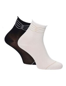 Tamaris Ivory/Black Γυναικείες Κάλτσες Μπεζ/Μαύρες-2 Pack (99633)