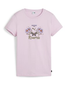 PUMA Μπλουζάκι 'GROW FLOURISH' λαδί / ανοικτό λιλά / ρόδινο / μαύρο