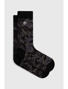 Κάλτσες AAPE Basic Camo χρώμα: μαύρο, ASO4293
