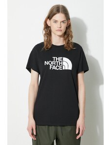 Βαμβακερό μπλουζάκι The North Face W S/S Relaxed Easy Tee γυναικείο, χρώμα: μαύρο, NF0A87N9JK31