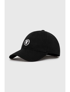 Βαμβακερό καπέλο του μπέιζμπολ AAPE Cotton χρώμα: μαύρο, ACP4865
