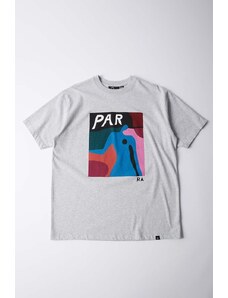Βαμβακερό μπλουζάκι by Parra Ghost Caves ανδρικό, χρώμα: γκρι, 51100