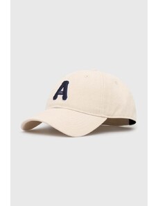Βαμβακερό καπέλο του μπέιζμπολ AAPE 3D "A" Font χρώμα: μπεζ, ACP5227