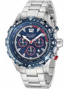 NAUTICA NST Chronograph - NAPNSS404, Silver case with Stainless Steel Bracelet