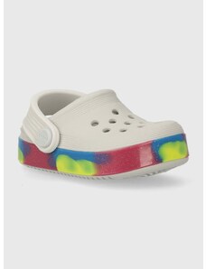 Παιδικές παντόφλες Crocs OFF COURT GLITTER BAND CLOG χρώμα: γκρι