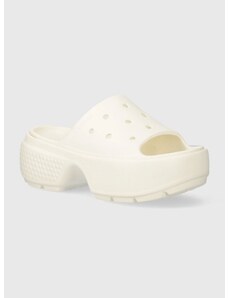 Παντόφλες Crocs Stomp Slide χρώμα: μπεζ, 209346