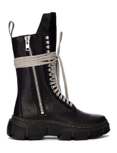 Ψηλές μπότες Rick Owens x Dr. Martens 1918 Calf Length Boot χρώμα: μαύρο, DM01D7808
