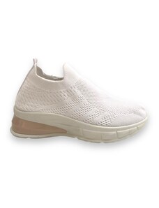 Modati Γυναικεία λευκά sneakers τύπου κάλτσα ΚΩΔ: LY519-WHITE