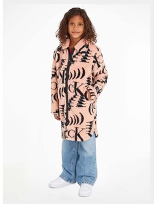 Παιδικό παλτό Calvin Klein Jeans χρώμα: ροζ