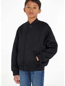 Παιδικό μπουφάν bomber Calvin Klein Jeans χρώμα: μαύρο