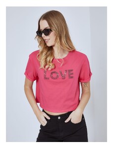 Celestino T-shirt love φουξια για Γυναίκα
