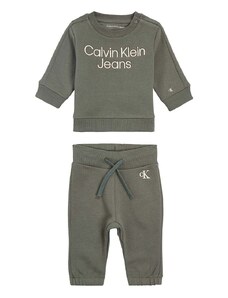 Βρεφική φόρμα Calvin Klein Jeans χρώμα: πράσινο