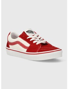 Παιδικά sneakers σουέτ Vans JN SK8-Low χρώμα: κόκκινο