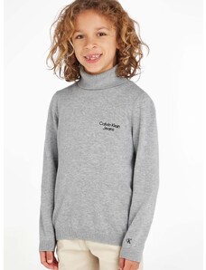 Παιδικό πουλόβερ Calvin Klein Jeans χρώμα: γκρι