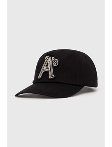 Βαμβακερό καπέλο του μπέιζμπολ Aries Column A Cap χρώμα: μαύρο, SUAR90006