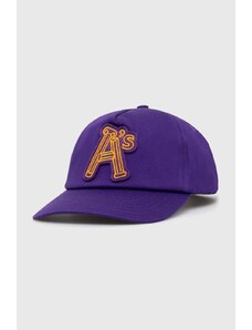 Βαμβακερό καπέλο του μπέιζμπολ Aries Column A Cap χρώμα: μοβ, SUAR90006
