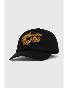 Βαμβακερό καπέλο του μπέιζμπολ Billionaire Boys Club Script Logo Embroidered χρώμα: μαύρο, B24144