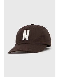 Βαμβακερό καπέλο του μπέιζμπολ Norse Projects Felt N Twill Sports Cap χρώμα: καφέ, N80.0128.2022
