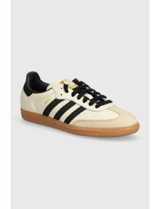 Δερμάτινα αθλητικά παπούτσια adidas Originals Samba OG χρώμα: μπεζ, ID0478