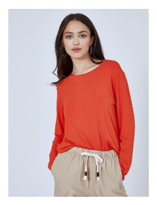 Celestino Ελαστική μονόχρωμη μπλούζα πορτοκαλι για Γυναίκα