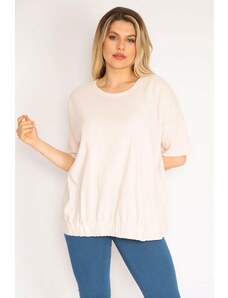 Şans Γυναικεία μπλούζα από ύφασμα από οργανικό βαμβάκι σε μεγάλο μέγεθος ροζ 65n35376