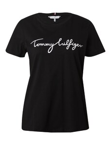 TOMMY HILFIGER Μπλουζάκι μαύρο / λευκό