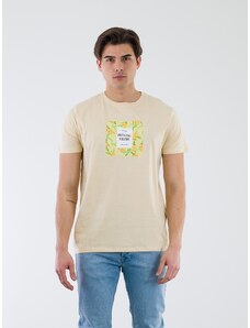 REBASE Ανδρική Μπλούζα με Στάμπα - Κίτρινο - 008004