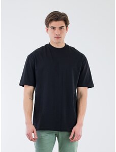 FREE WEAR Ανδρικό T-Shirt Oversize - Μαύρο - 001004