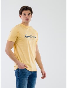 REBASE T-Shirt Ανδρικό Με Στάμπα - Κίτρινο - 008004