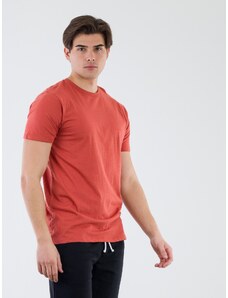 Double T-Shirt Basic Ανδρικό Μονόχρωμο - Κοραλί - 018004